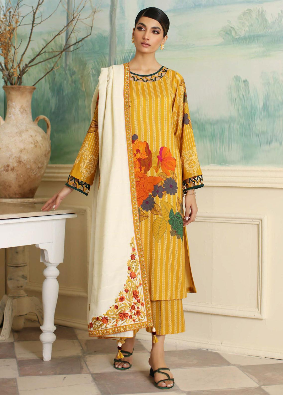 Charizma Embroidered Staple Suits Unstitched 3 Piece CRZ23PM-V2 CPMW3-15 - Winter Collection