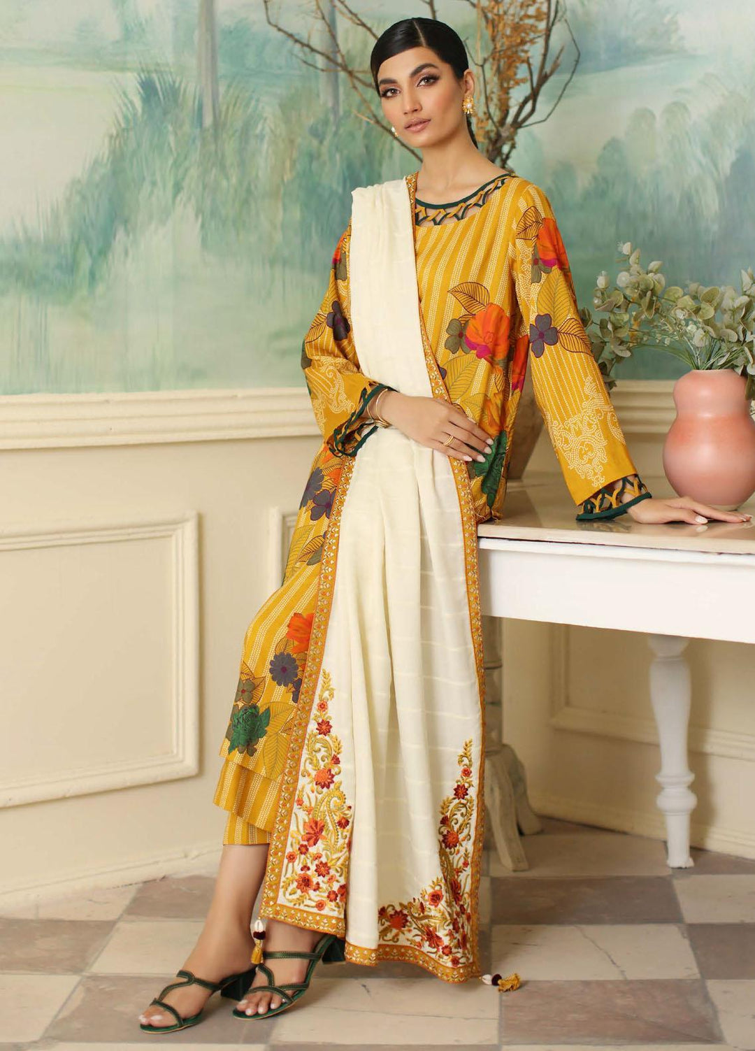 Charizma Embroidered Staple Suits Unstitched 3 Piece CRZ23PM-V2 CPMW3-15 - Winter Collection