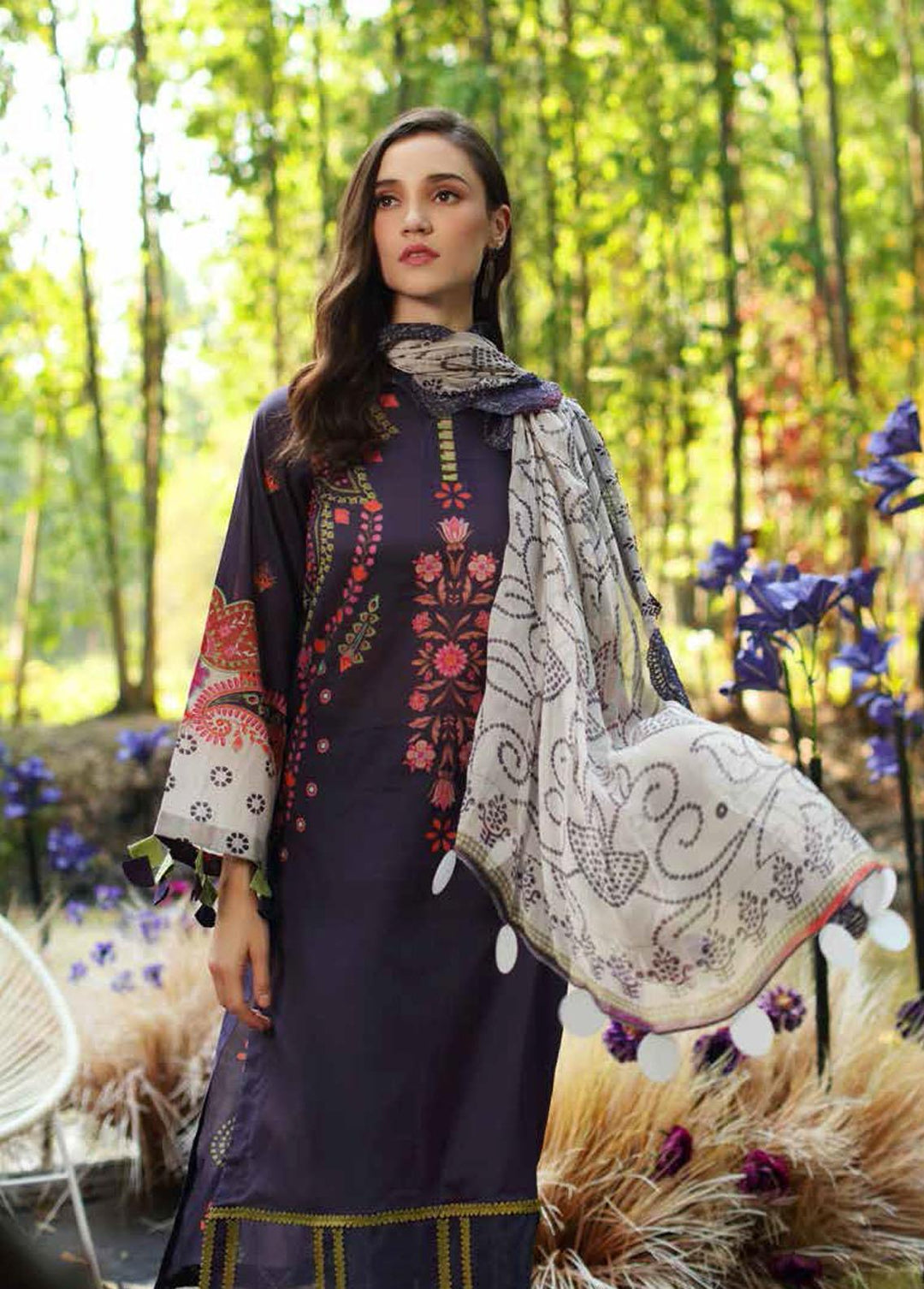 Print Melody By Charizma Embroidered Lawn Suits Unstitched 3 Piece CRZ22PM PEC : 02 - Summer Collection