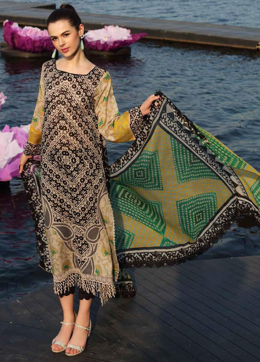 Print Melody By Charizma Embroidered Lawn Suits Unstitched 3 Piece CRZ22PM PEC : 03 - Summer Collection