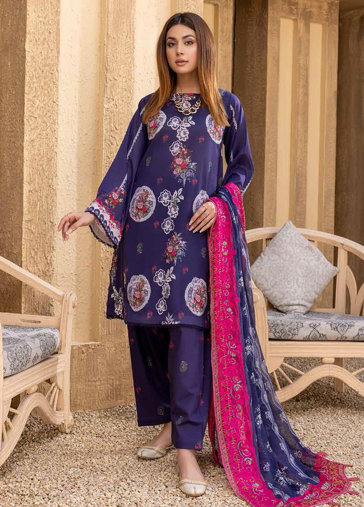 Charizma Embroidered Lawn Suits Unstitched 3 Piece CRZ22ML-4 PEC-40 - Summer Collection