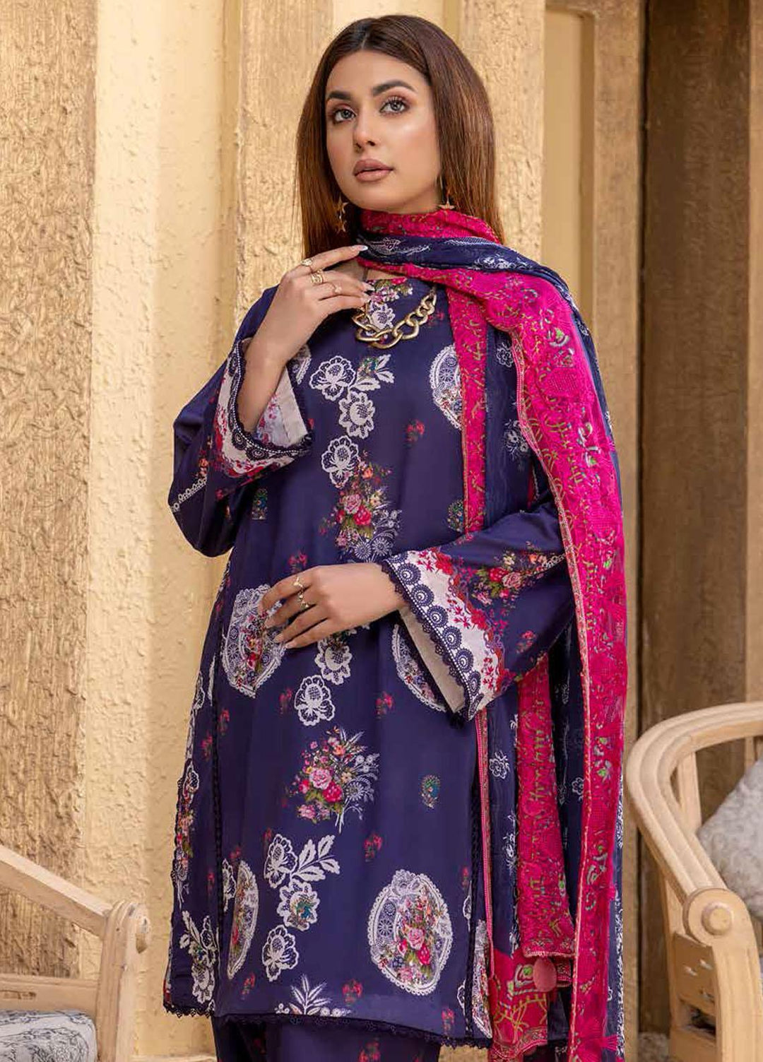 Charizma Embroidered Lawn Suits Unstitched 3 Piece CRZ22ML-4 PEC-40 - Summer Collection