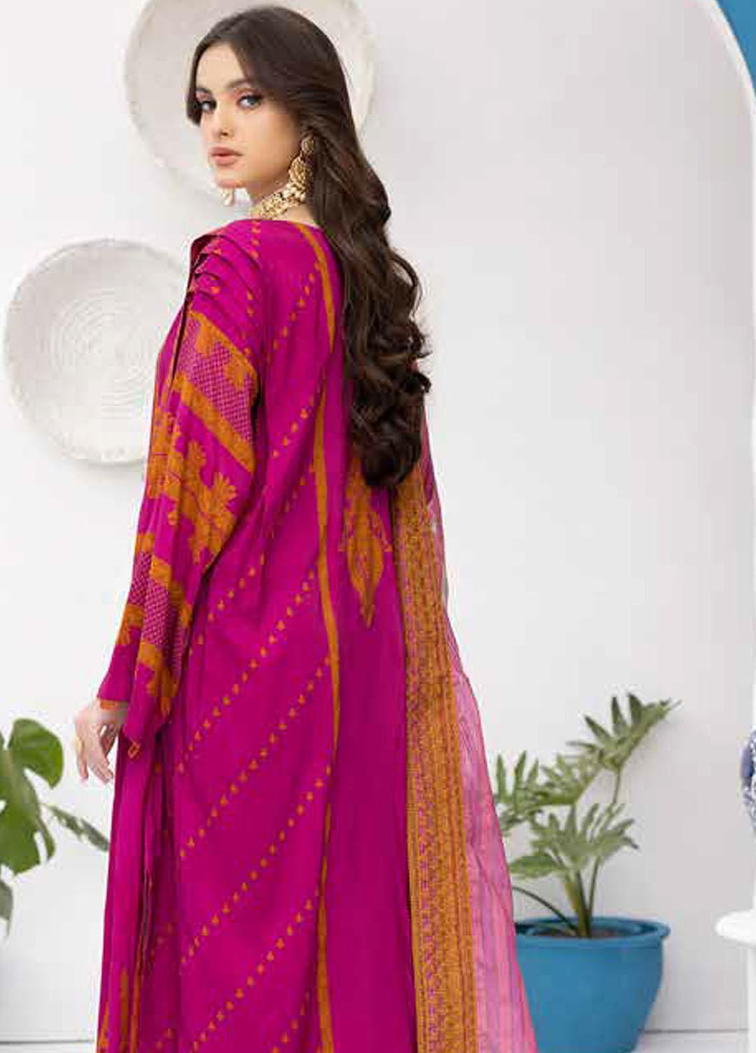 Print Melody by Charizma Embroidered Marina Suits Unstitched 3 Piece CRZ22MC PEW-01 - Winter Collection