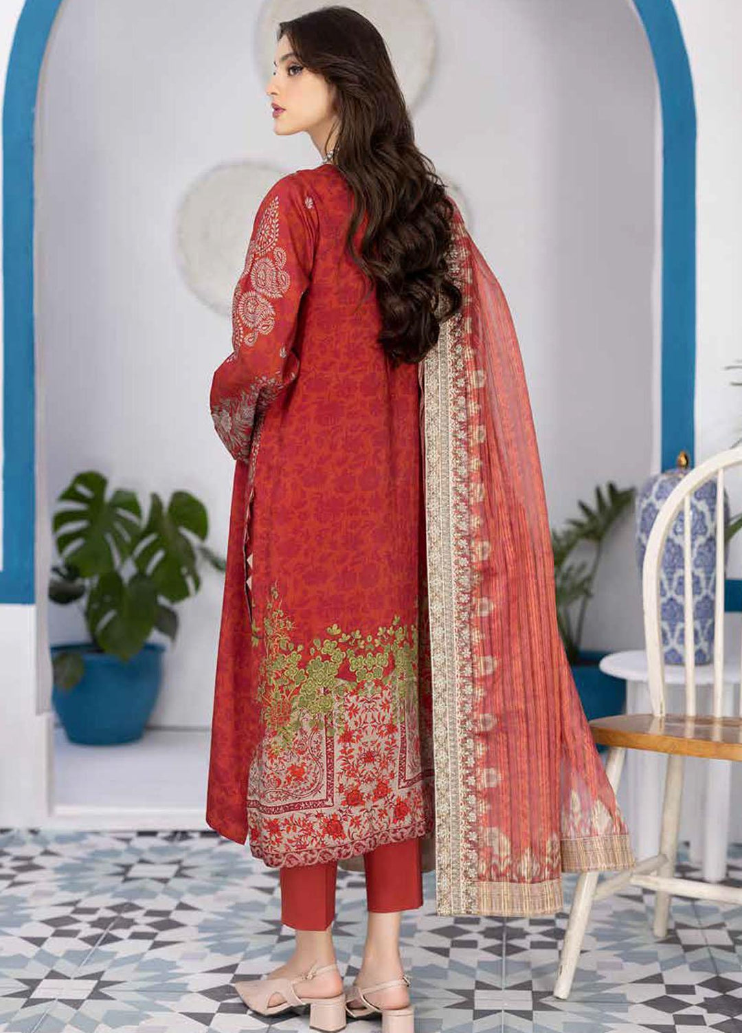 Print Melody by Charizma Embroidered Marina Suits Unstitched 3 Piece CRZ22MC PEW-03 - Winter Collection
