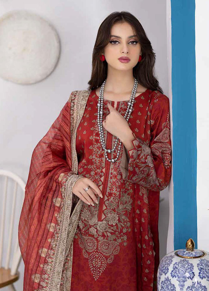 Print Melody by Charizma Embroidered Marina Suits Unstitched 3 Piece CRZ22MC PEW-03 - Winter Collection