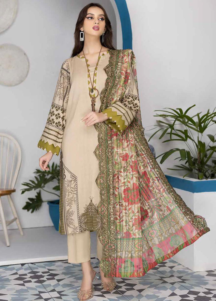 Print Melody by Charizma Embroidered Marina Suits Unstitched 3 Piece CRZ22MC PEW-04 - Winter Collection