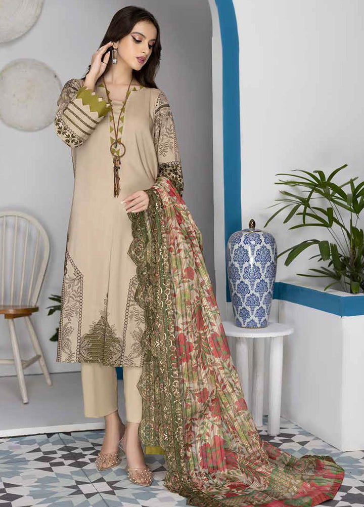 Print Melody by Charizma Embroidered Marina Suits Unstitched 3 Piece CRZ22MC PEW-04 - Winter Collection