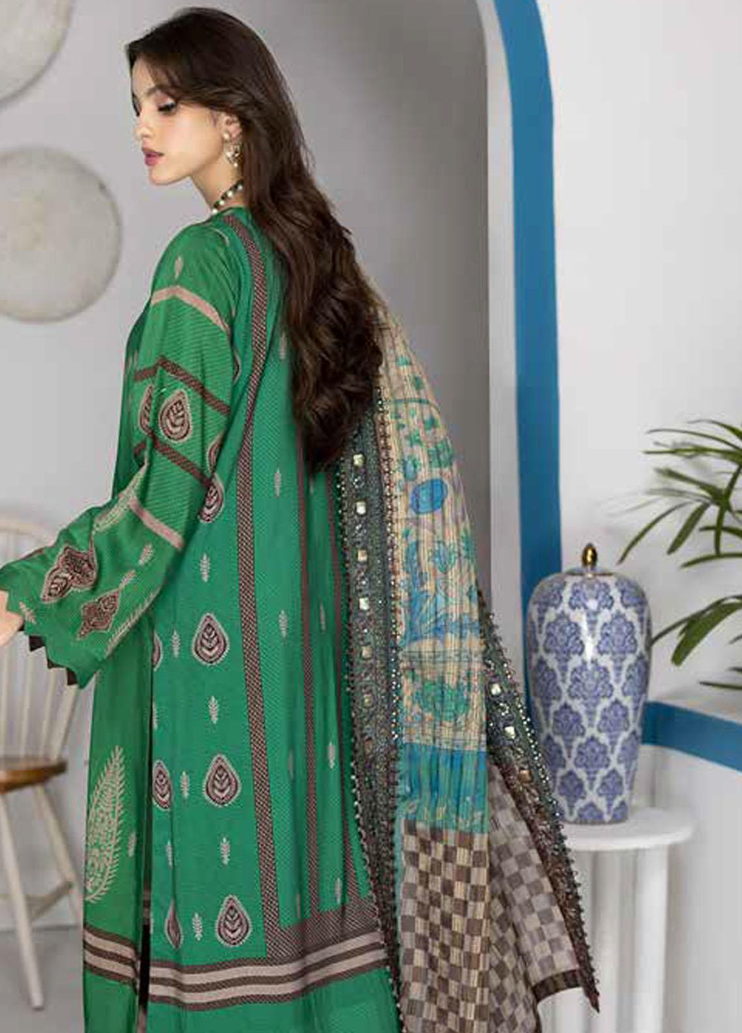 Print Melody by Charizma Embroidered Marina Suits Unstitched 3 Piece CRZ22MC PEW-06 - Winter Collection