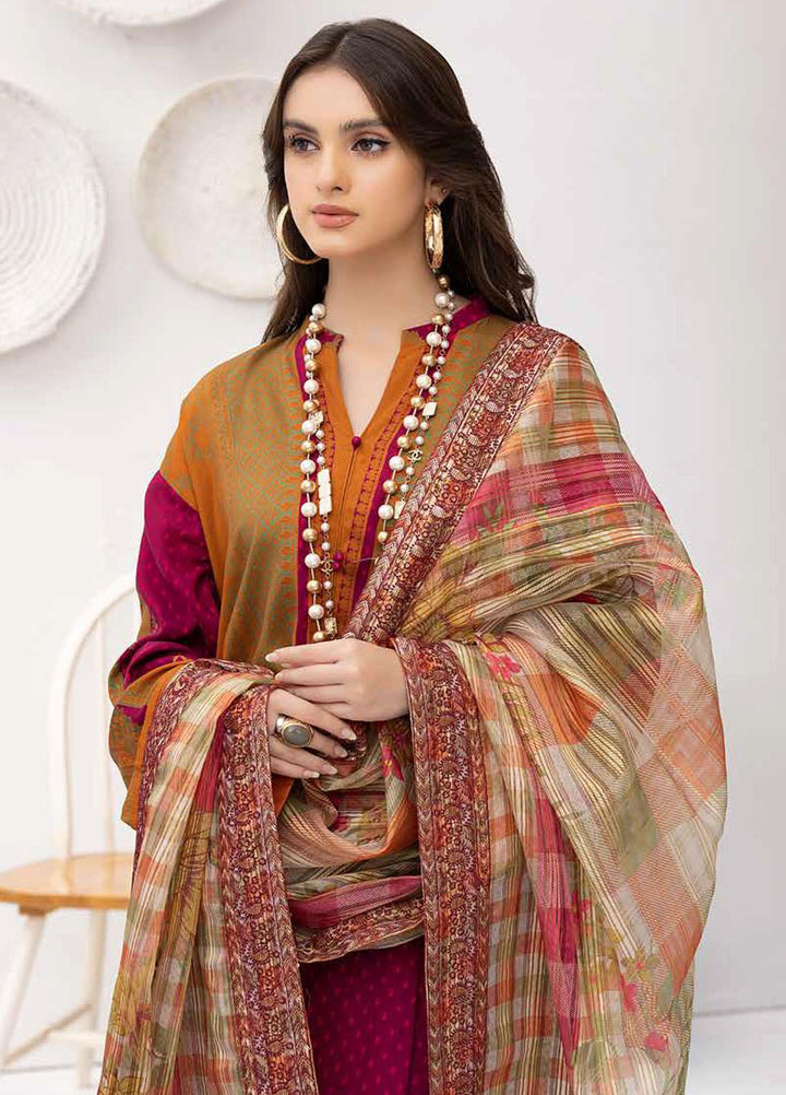 Print Melody by Charizma Embroidered Marina Suits Unstitched 3 Piece CRZ22MC PEW-07 - Winter Collection