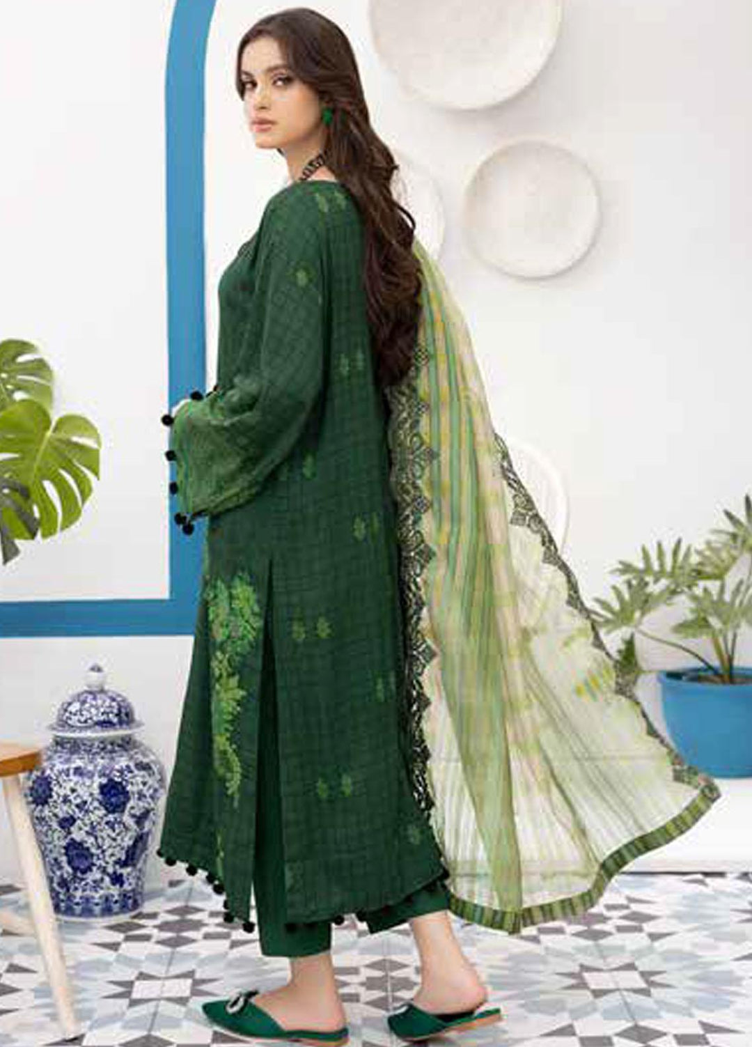 Print Melody by Charizma Embroidered Marina Suits Unstitched 3 Piece CRZ22MC PEW-08 - Winter Collection