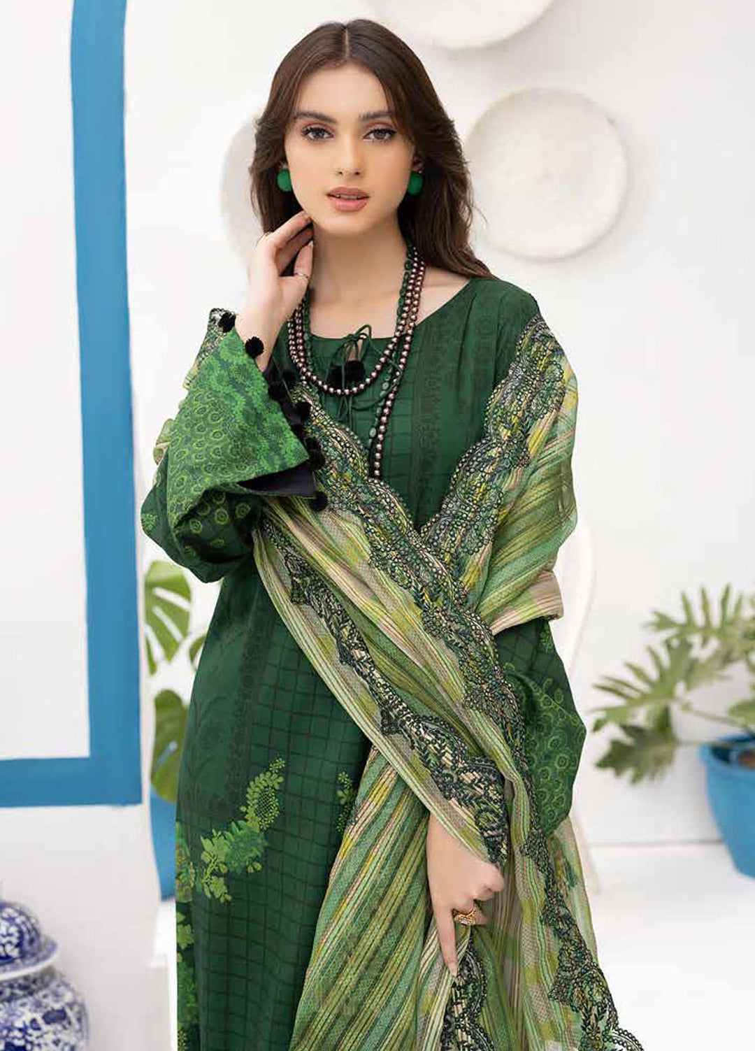 Print Melody by Charizma Embroidered Marina Suits Unstitched 3 Piece CRZ22MC PEW-08 - Winter Collection