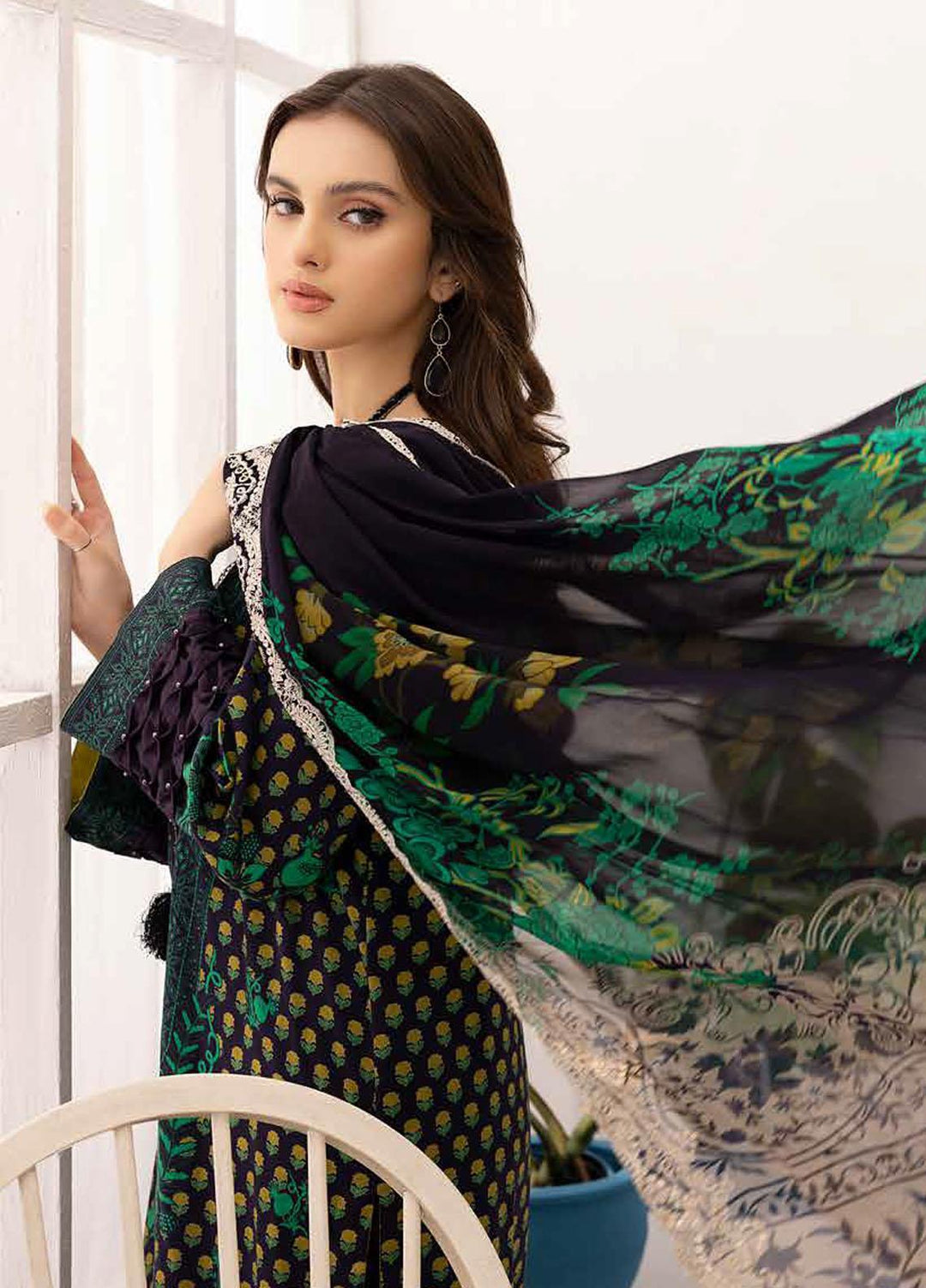 Print Melody by Charizma Embroidered Marina Suits Unstitched 3 Piece CRZ22MC PEW-10 - Winter Collection