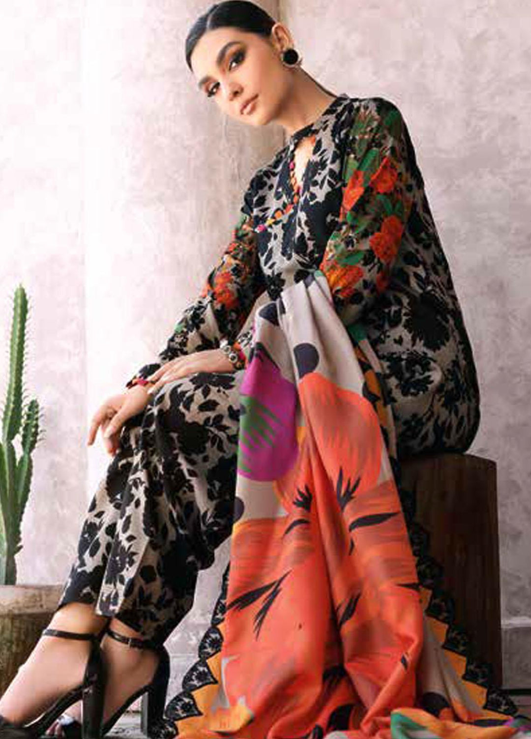 Charizma Embroidered Slub Suits Unstitched 3 Piece CRZ23PM CPMW3-02 - Winter Collection