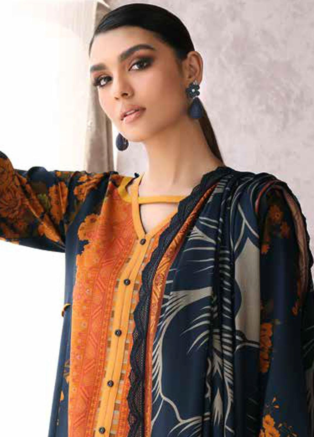 Charizma Embroidered Slub Suits Unstitched 3 Piece CRZ23PM CPMW3-03 - Winter Collection