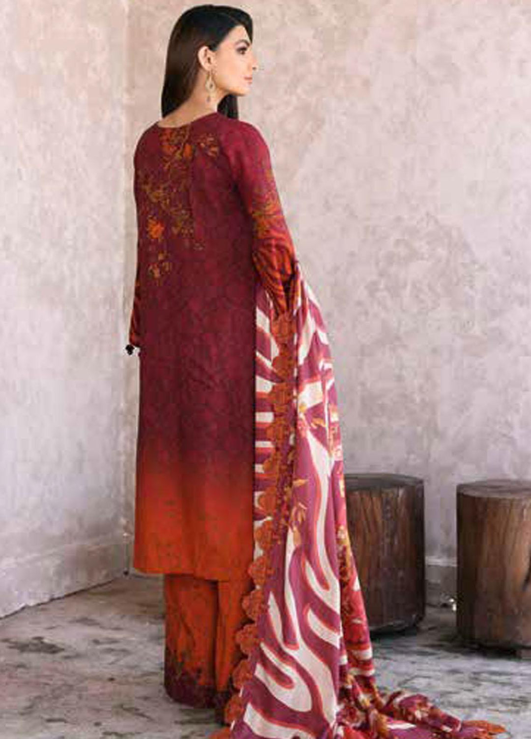 Charizma Embroidered Slub Suits Unstitched 3 Piece CRZ23PM CPMW3-06 - Winter Collection