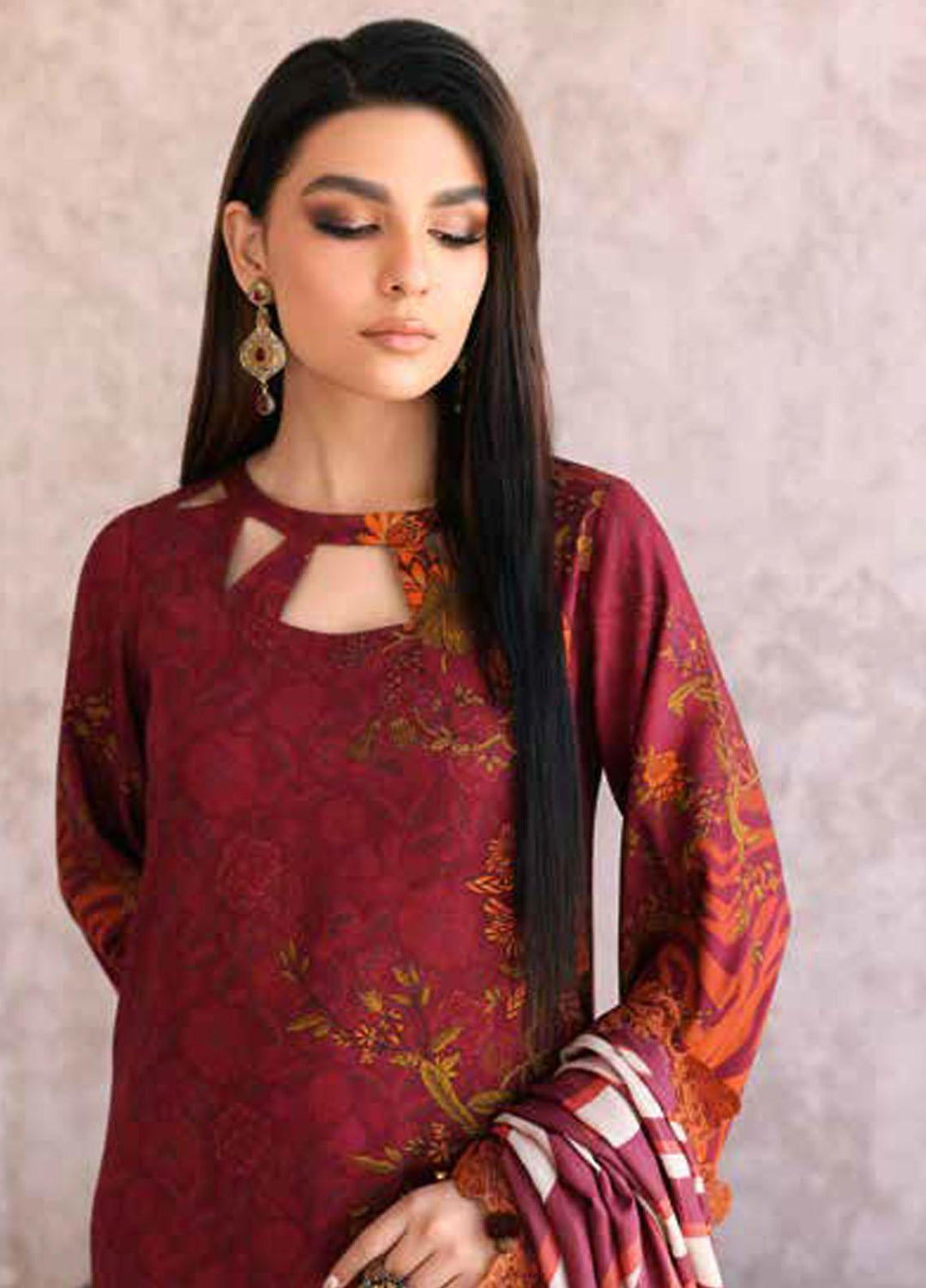 Charizma Embroidered Slub Suits Unstitched 3 Piece CRZ23PM CPMW3-06 - Winter Collection
