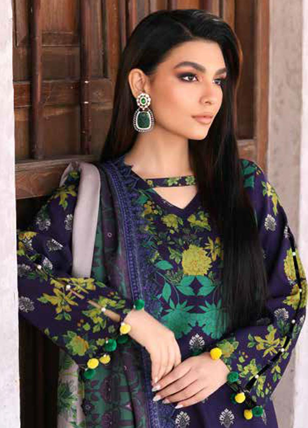 Charizma Embroidered Slub Suits Unstitched 3 Piece CRZ23PM CPMW3-07 - Winter Collection