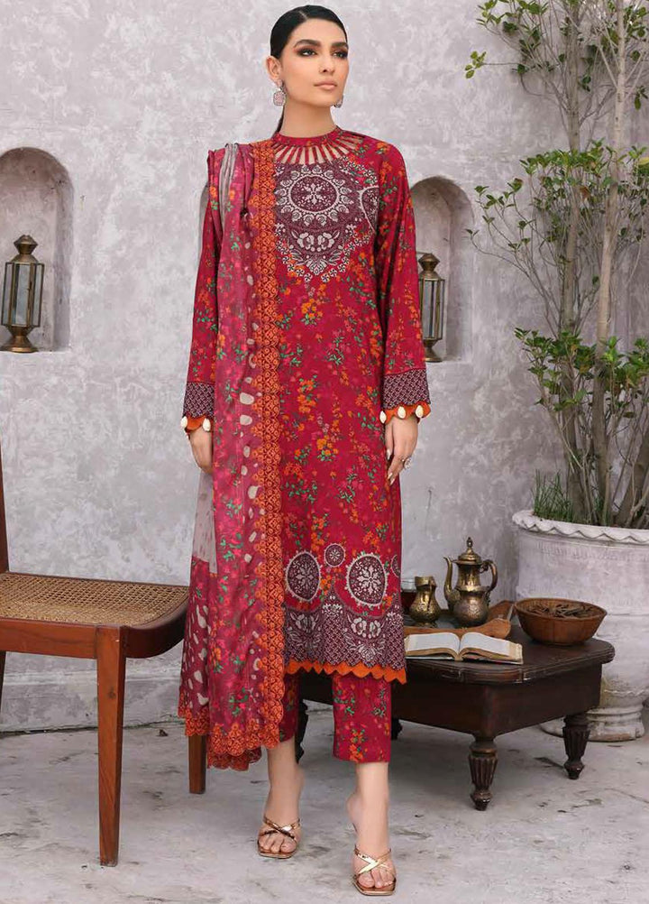 Charizma Embroidered Slub Suits Unstitched 3 Piece CRZ23PM CPMW3-08 - Winter Collection