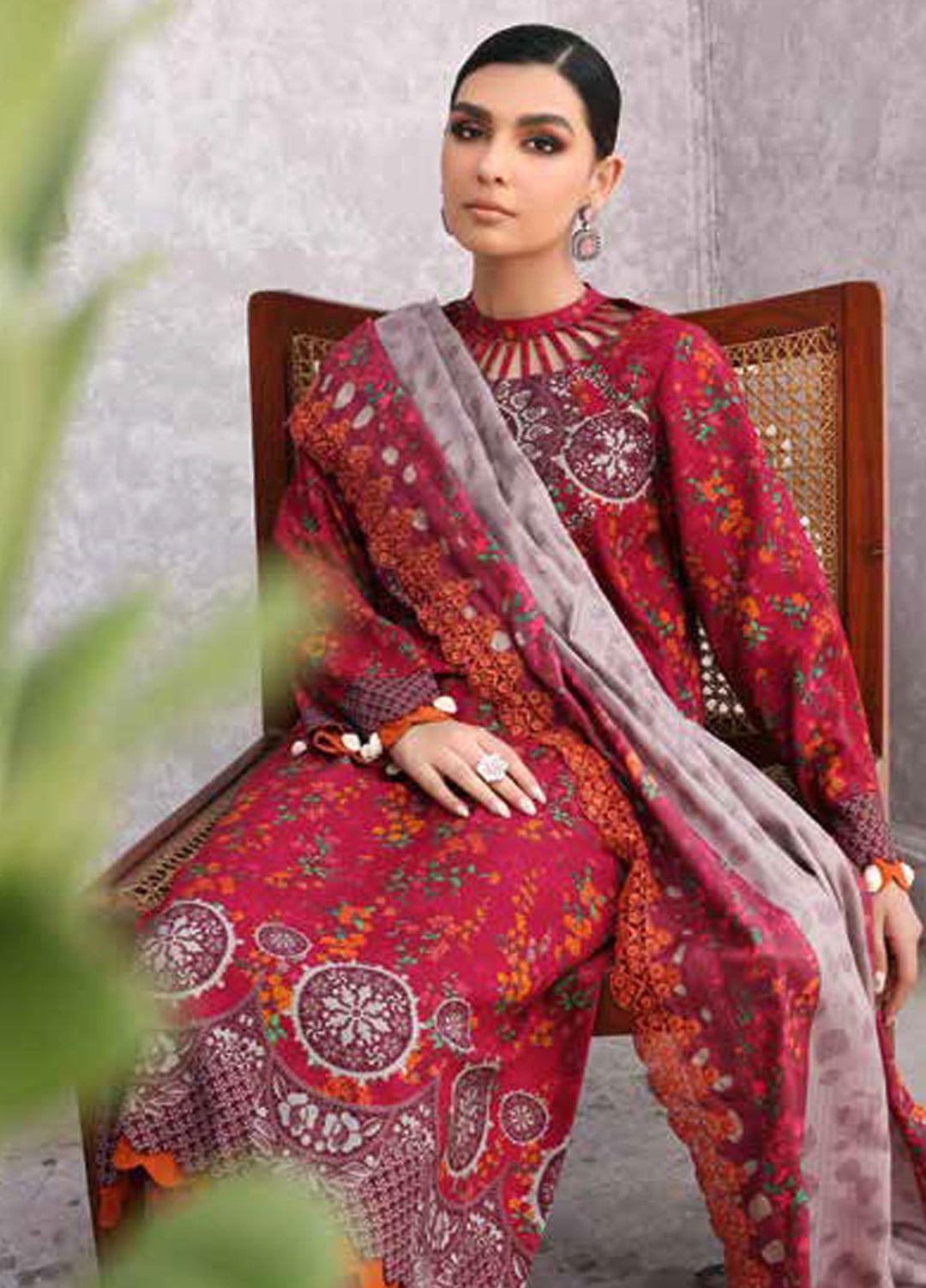 Charizma Embroidered Slub Suits Unstitched 3 Piece CRZ23PM CPMW3-08 - Winter Collection