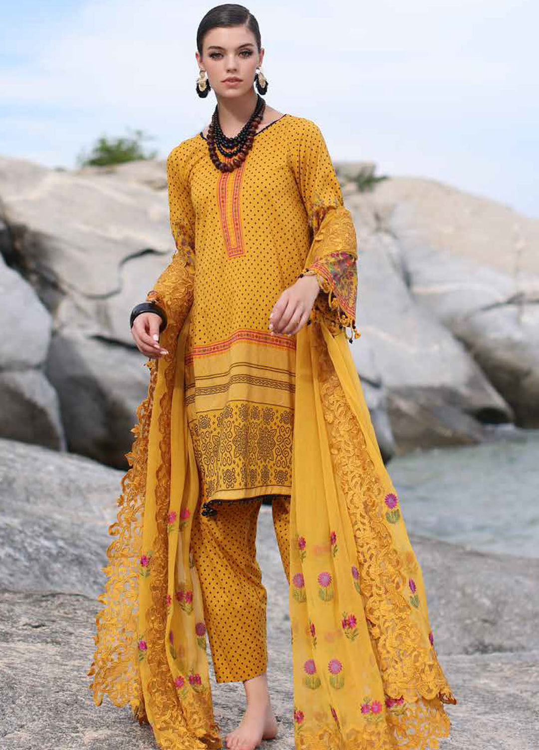 Charizma Printed Lawn Suits Unstitched 3 Piece CRZ24PM PM4-12 - Summer Collection