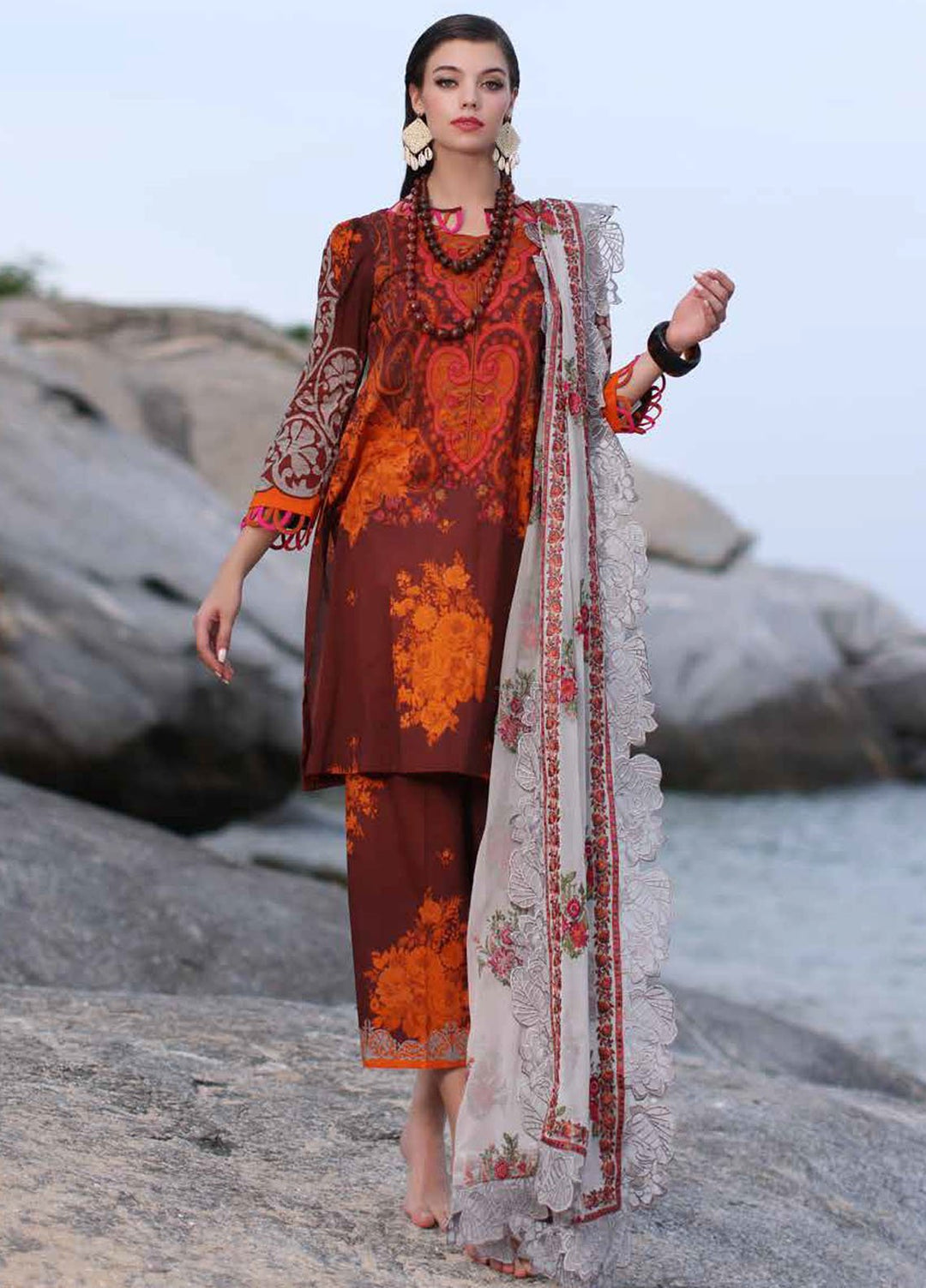Charizma Printed Lawn Suits Unstitched 3 Piece CRZ24PM PM4-15 - Summer Collection