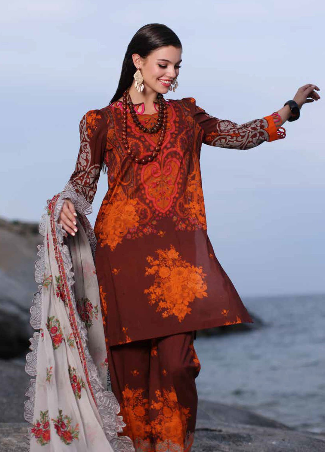 Charizma Printed Lawn Suits Unstitched 3 Piece CRZ24PM PM4-15 - Summer Collection