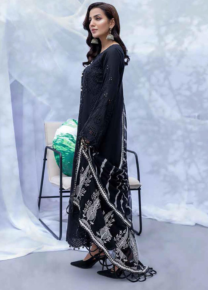 Qara By Charizma Embroidered Lawn Suits Unstitched 3 Piece CRZ22-QB2 CQ-10 - Black & White Collection