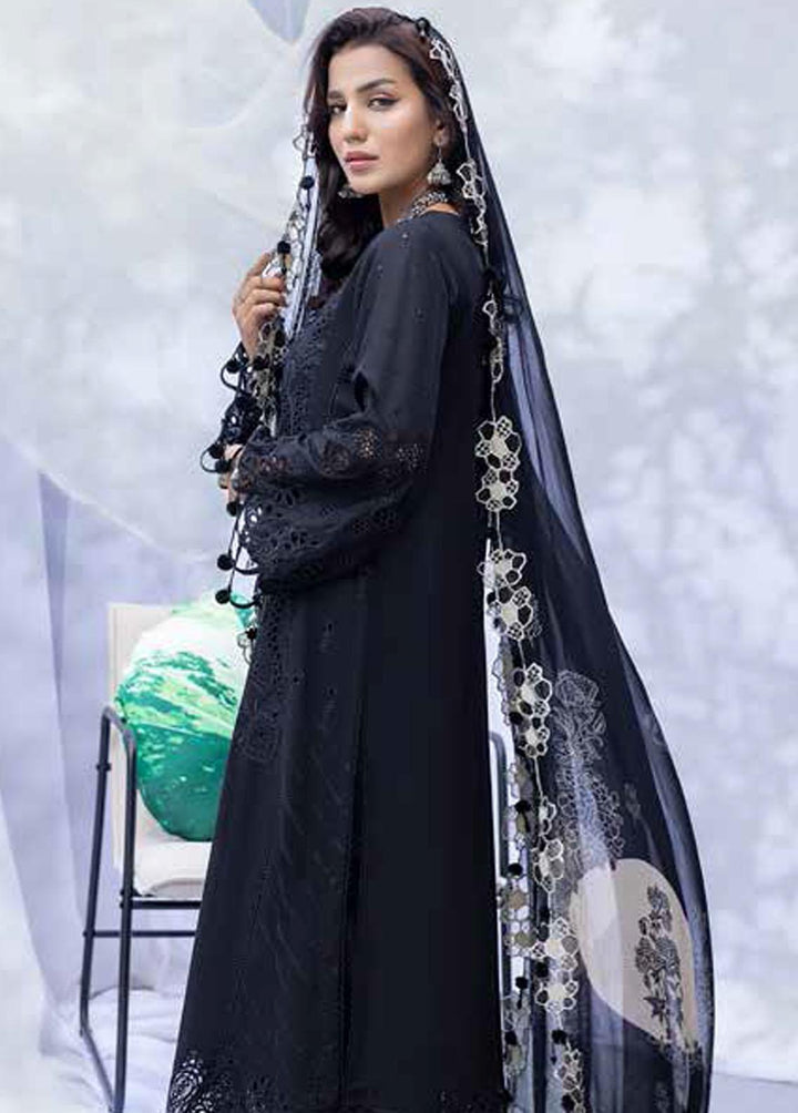 Qara By Charizma Embroidered Lawn Suits Unstitched 3 Piece CRZ22-QB2 CQ-11 - Black & White Collection