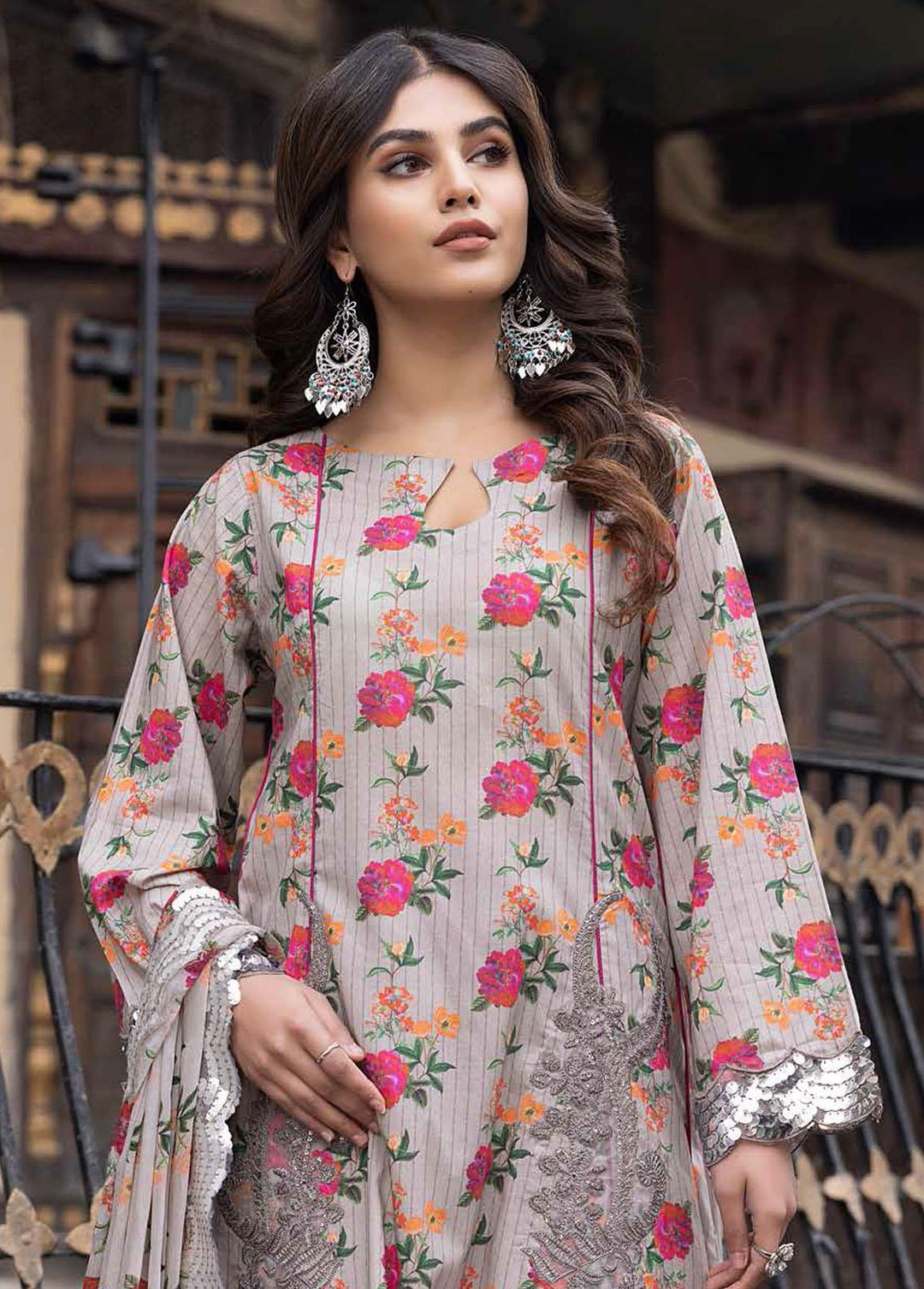 Rang-e-Bahaar By Charizma Embroidered Lawn Suits Unstitched 3 Piece CRZ23RB CRB-03 - Spring / Summer Collection