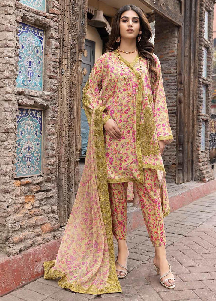 Rang-e-Bahaar By Charizma Embroidered Lawn Suits Unstitched 3 Piece CRZ23RB CRB-07 - Spring / Summer Collection
