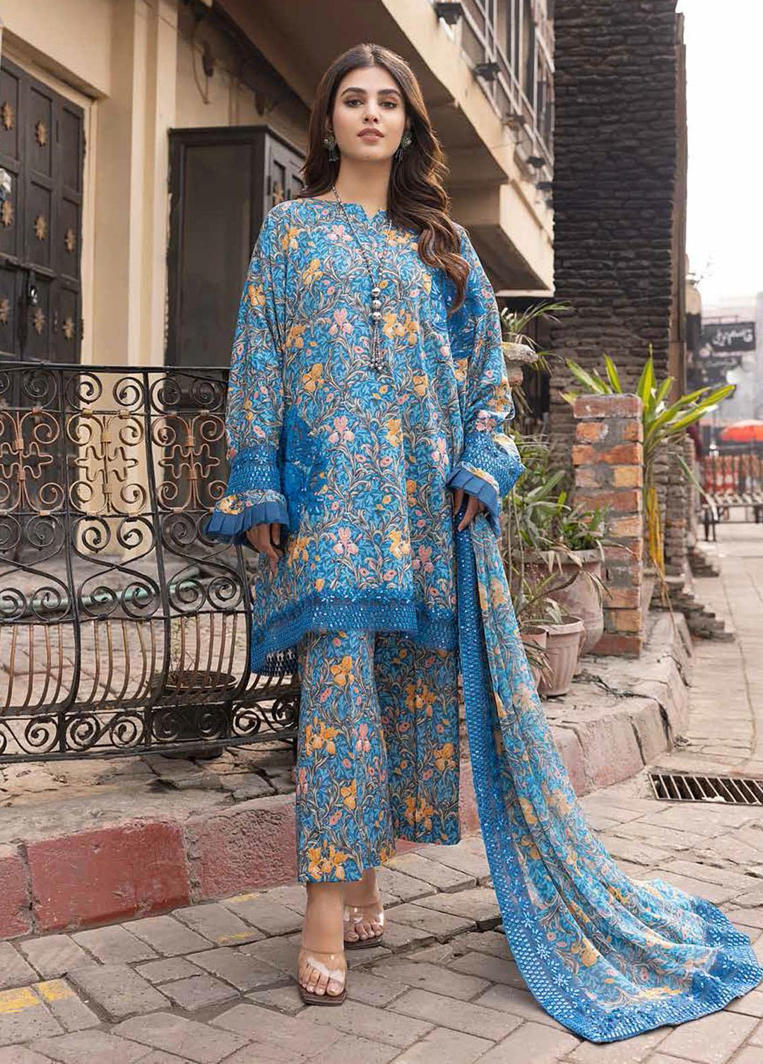 Rang-e-Bahaar By Charizma Embroidered Lawn Suits Unstitched 3 Piece CRZ23RB CRB-10 - Spring / Summer Collection