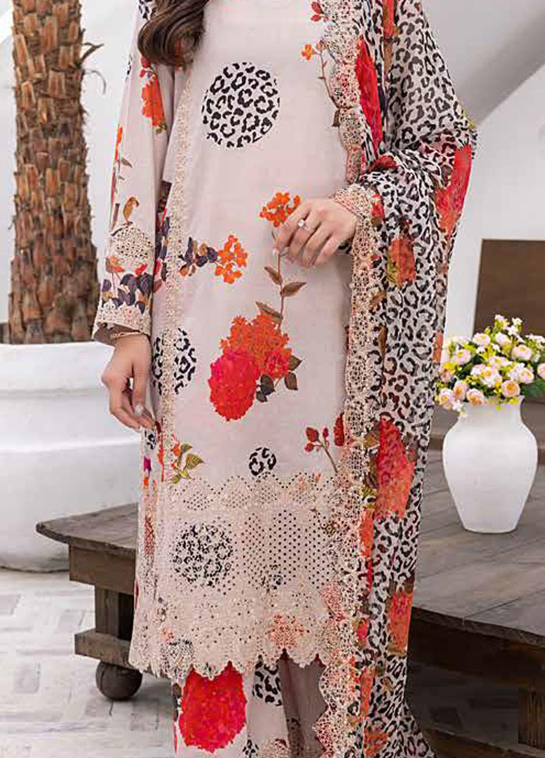 Rang-e-Bahaar By Charizma Embroidered Lawn Suits Unstitched 3 Piece CRZ23RB-V2 CRB-12 - Spring / Summer Collection