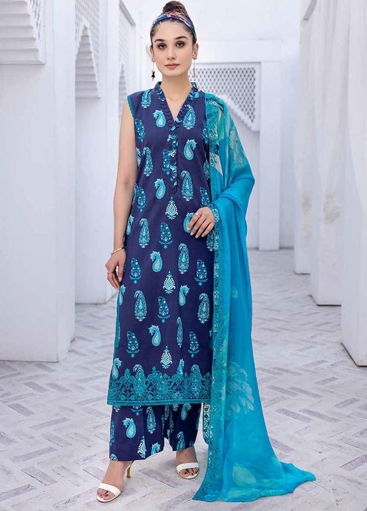 Rang-e-Bahaar By Charizma Embroidered Lawn Suits Unstitched 3 Piece CRZ23RB-V2 CRB-13 - Spring / Summer Collection