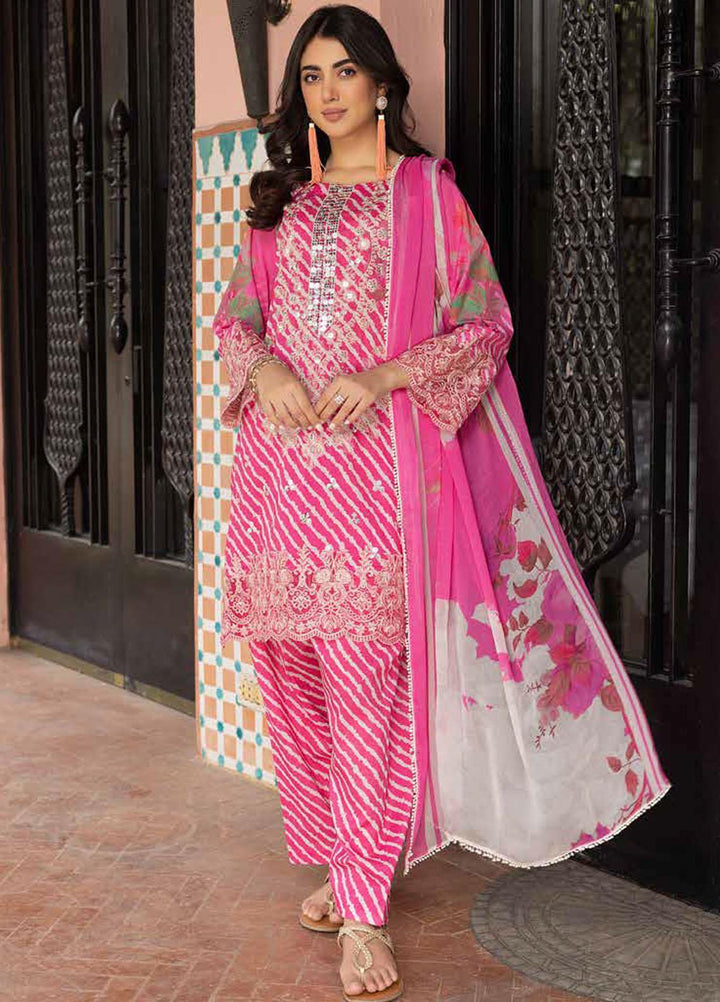 Rang-e-Bahaar By Charizma Embroidered Lawn Suits Unstitched 3 Piece CRZ23RB-V2 CRB-14-A - Spring / Summer Collection