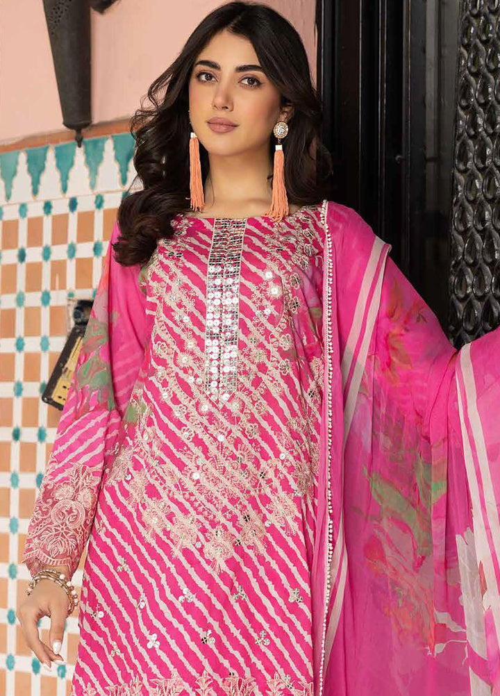 Rang-e-Bahaar By Charizma Embroidered Lawn Suits Unstitched 3 Piece CRZ23RB-V2 CRB-14-A - Spring / Summer Collection