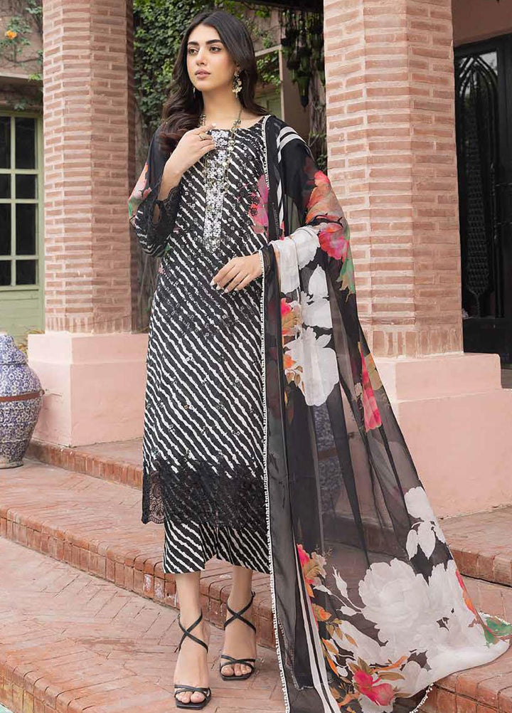 Rang-e-Bahaar By Charizma Embroidered Lawn Suits Unstitched 3 Piece CRZ23RB-V2 CRB-14-B - Spring / Summer Collection