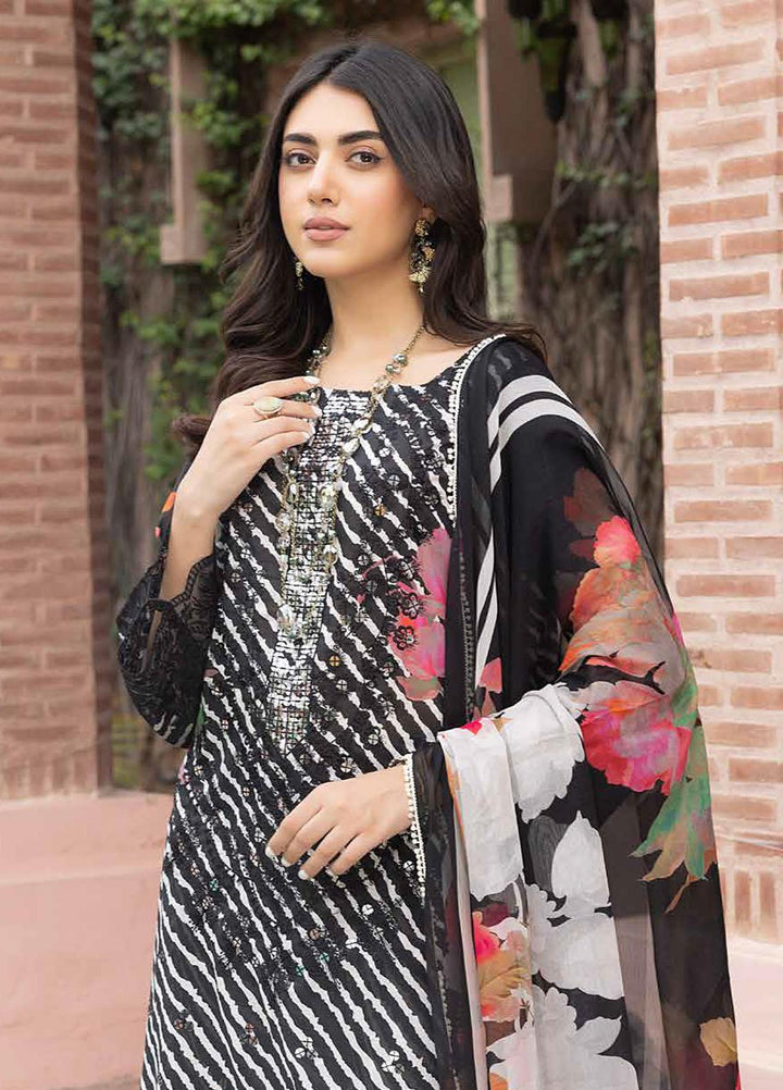 Rang-e-Bahaar By Charizma Embroidered Lawn Suits Unstitched 3 Piece CRZ23RB-V2 CRB-14-B - Spring / Summer Collection