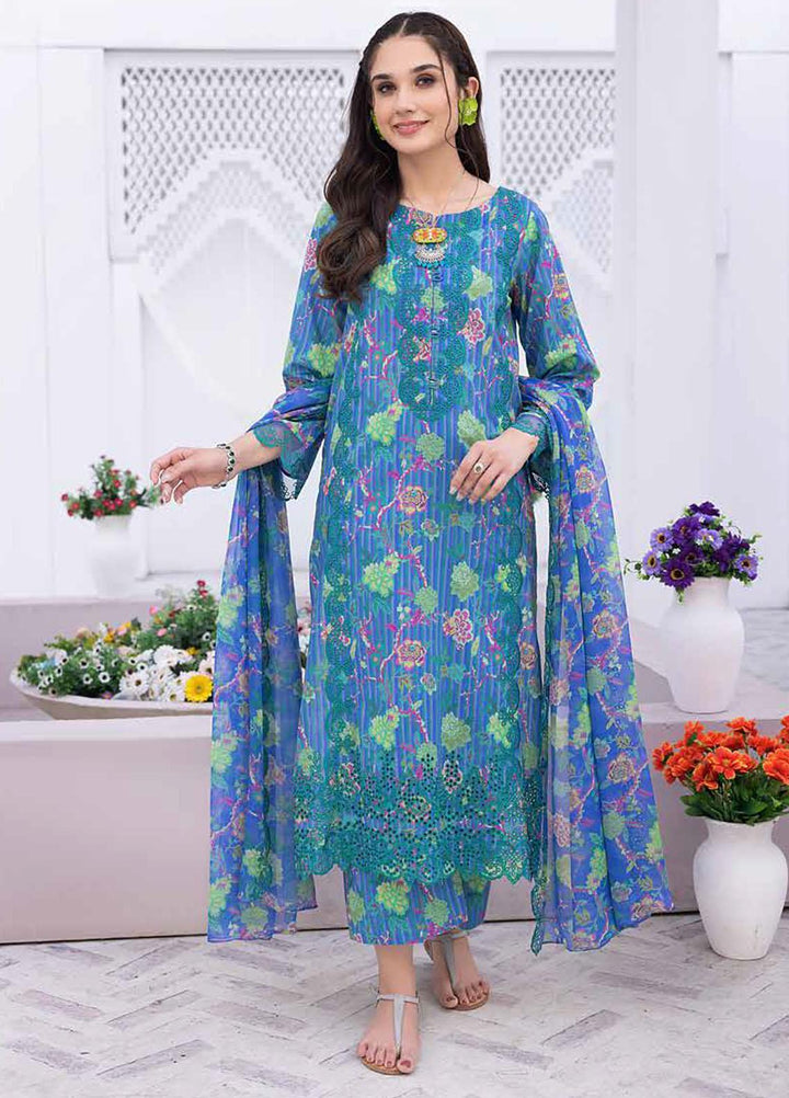 Rang-e-Bahaar By Charizma Embroidered Lawn Suits Unstitched 3 Piece CRZ23RB-V2 CRB-17 - Spring / Summer Collection