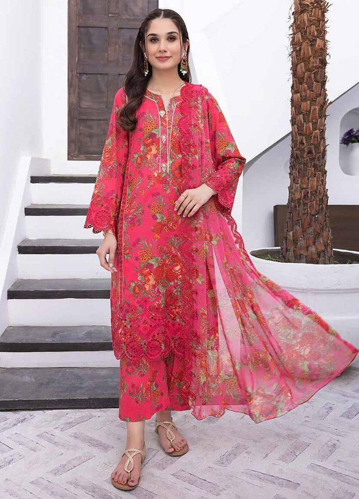 Rang-e-Bahaar By Charizma Embroidered Lawn Suits Unstitched 3 Piece CRZ23RB-V2 CRB-19 - Spring / Summer Collection