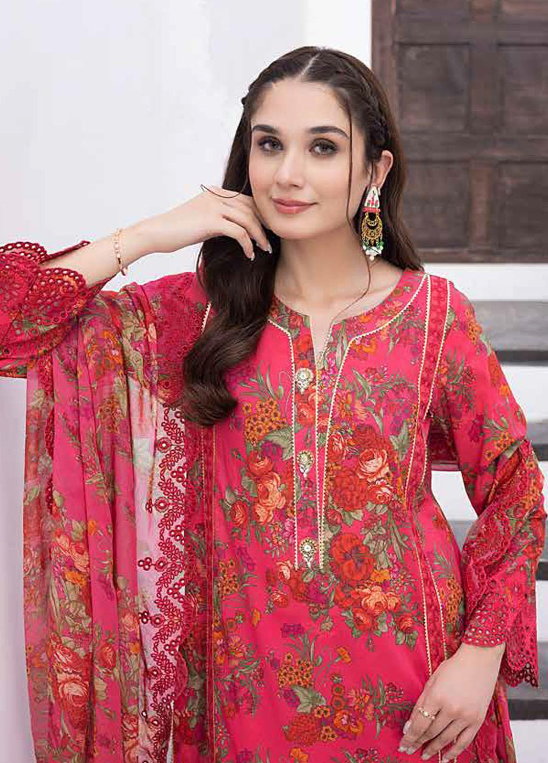 Rang-e-Bahaar By Charizma Embroidered Lawn Suits Unstitched 3 Piece CRZ23RB-V2 CRB-19 - Spring / Summer Collection