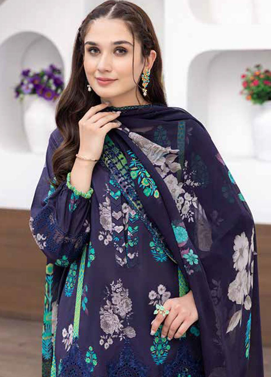 Rang-e-Bahaar By Charizma Embroidered Lawn Suits Unstitched 3 Piece CRZ23RB-V2 CRB-20 - Spring / Summer Collection