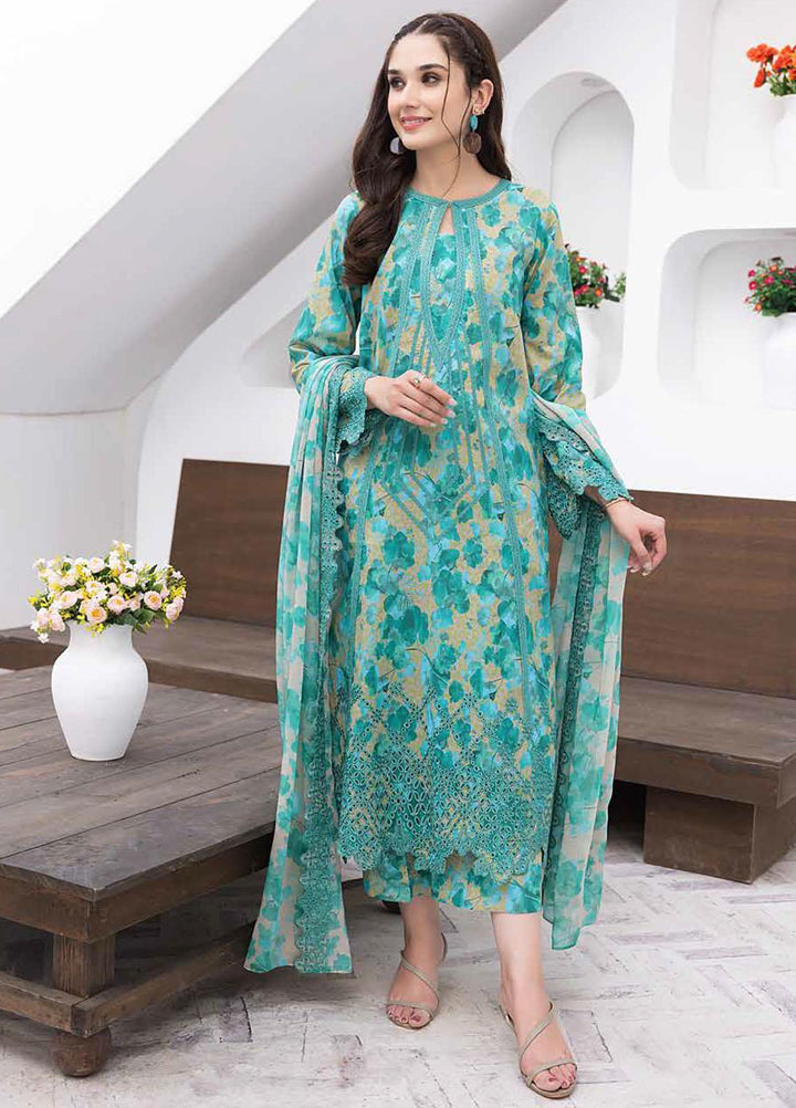 Rang-e-Bahaar By Charizma Embroidered Lawn Suits Unstitched 3 Piece CRZ23RB-V2 CRB-21 - Spring / Summer Collection