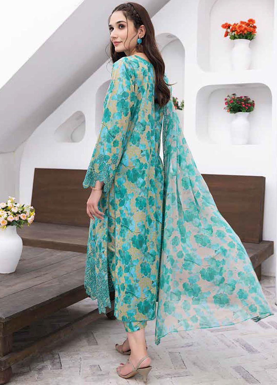 Rang-e-Bahaar By Charizma Embroidered Lawn Suits Unstitched 3 Piece CRZ23RB-V2 CRB-21 - Spring / Summer Collection
