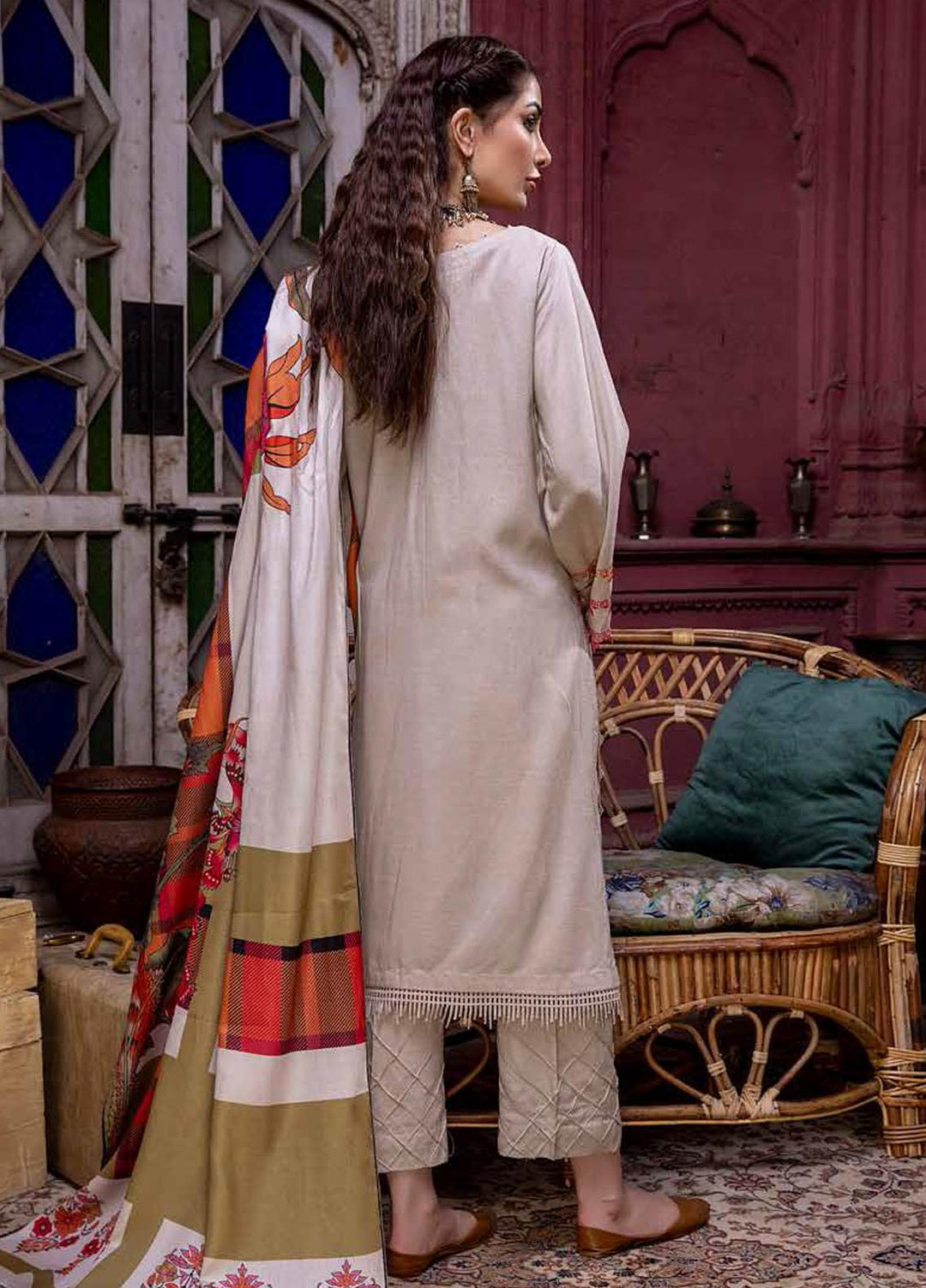 Charizma Embroidered Leather Suits Unstitched 3 Piece CRZ21RL RMW-02 - Winter Collection