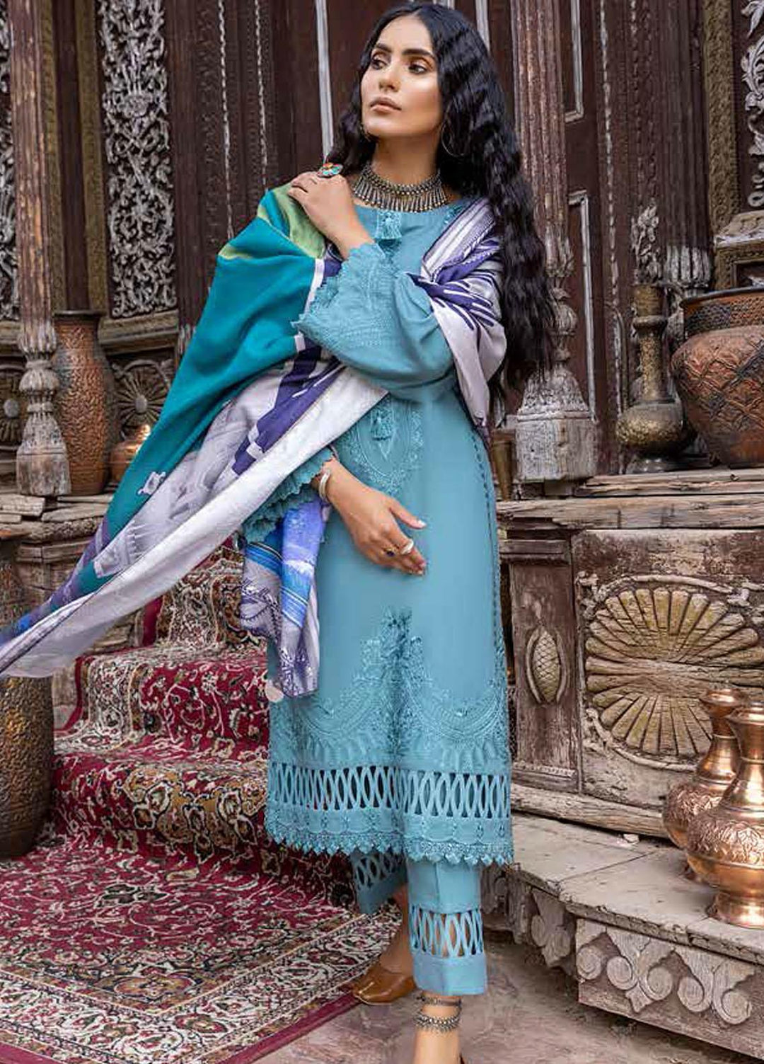 Charizma Embroidered Leather Suits Unstitched 3 Piece CRZ21RL RMW-03 - Winter Collection