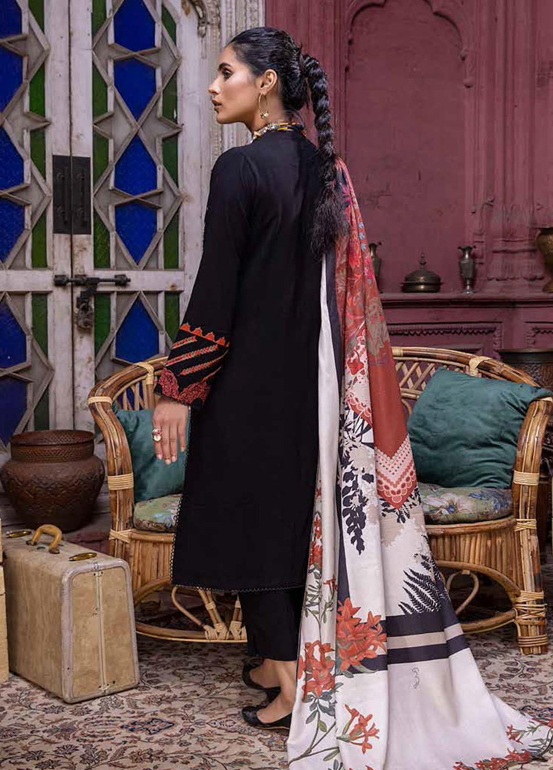 Charizma Embroidered Leather Suits Unstitched 3 Piece CRZ21RL RMW-04 - Winter Collection