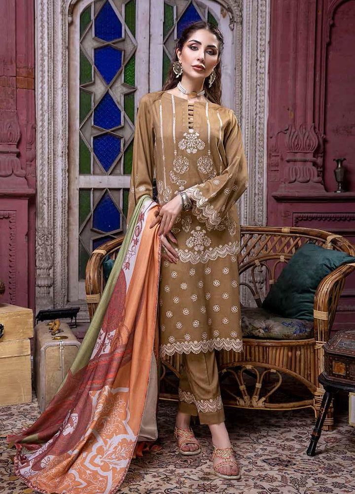 Charizma Embroidered Leather Suits Unstitched 3 Piece CRZ21RL RMW-05 - Winter Collection