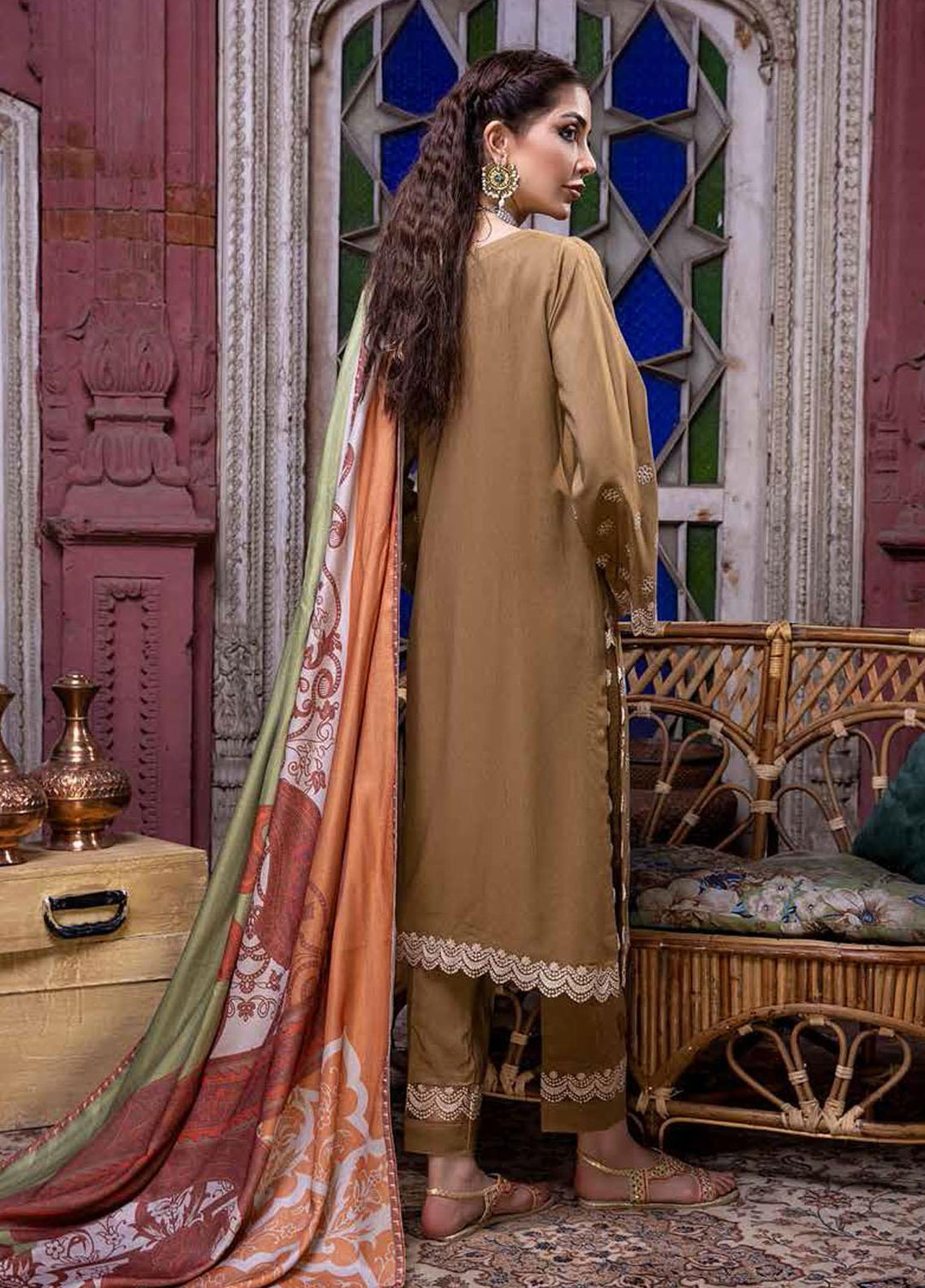 Charizma Embroidered Leather Suits Unstitched 3 Piece CRZ21RL RMW-05 - Winter Collection