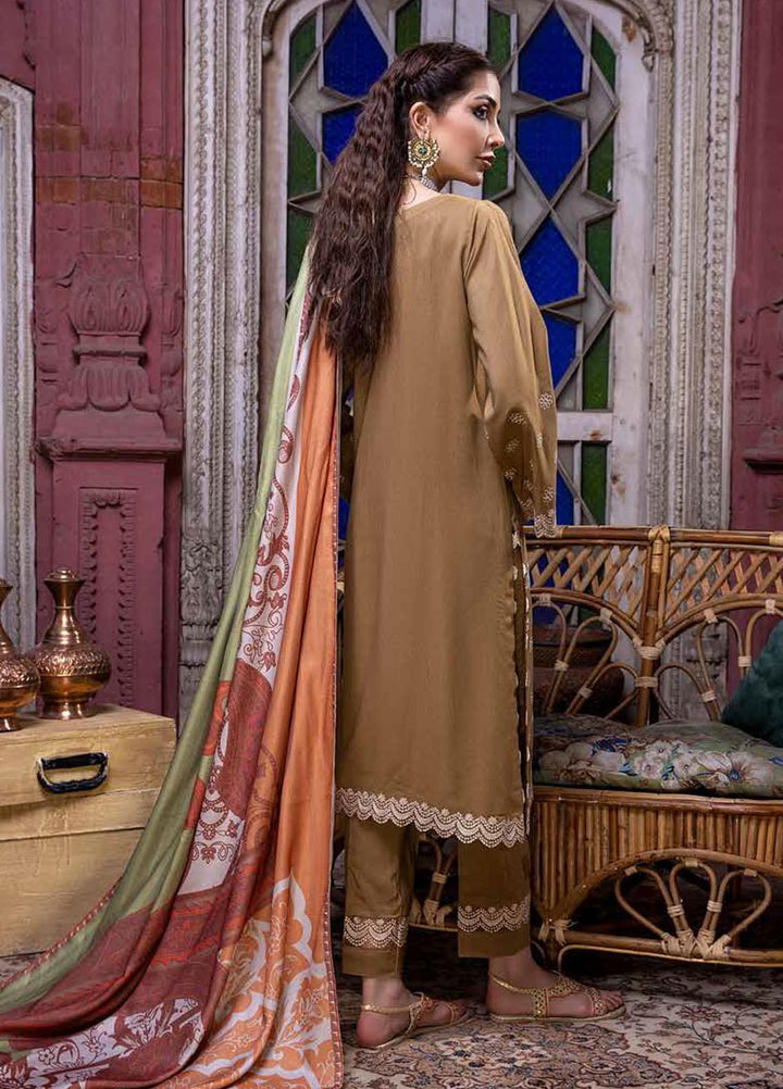 Charizma Embroidered Leather Suits Unstitched 3 Piece CRZ21RL RMW-05 - Winter Collection