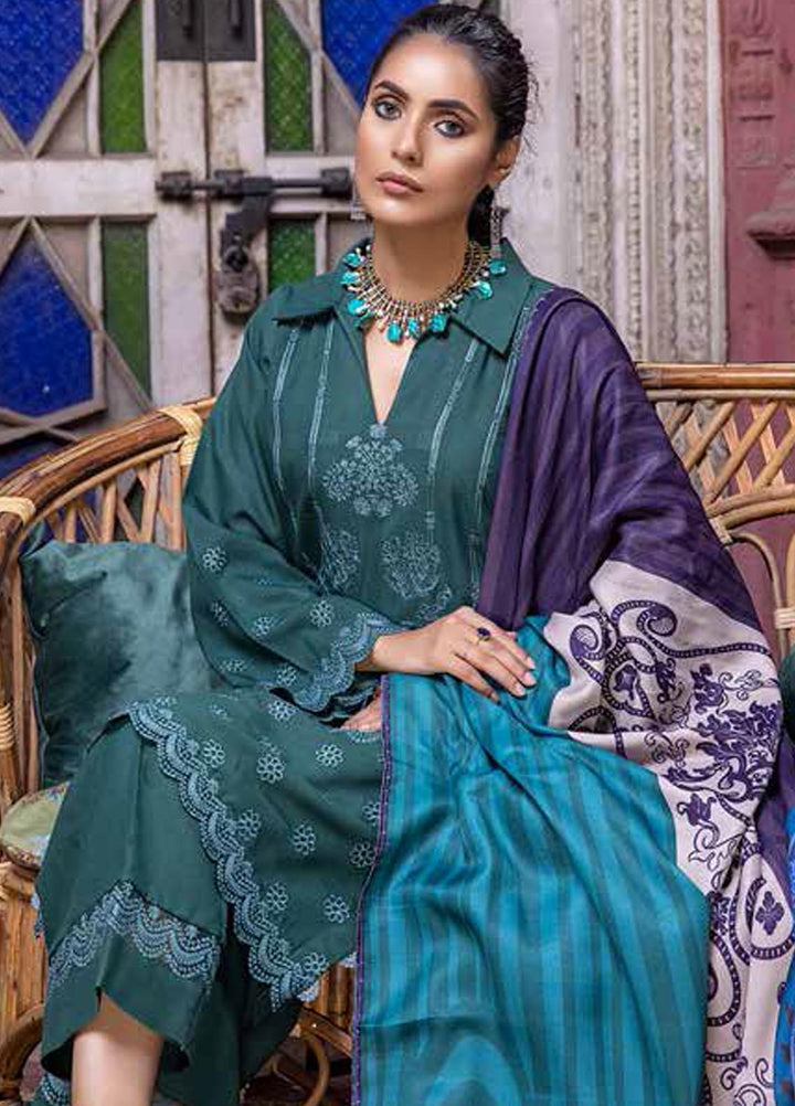 Charizma Embroidered Leather Suits Unstitched 3 Piece CRZ21RL RMW-06 - Winter Collection